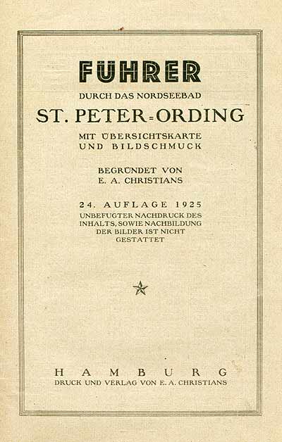 Führer - Nordseebad St. Peter-Ording 1925